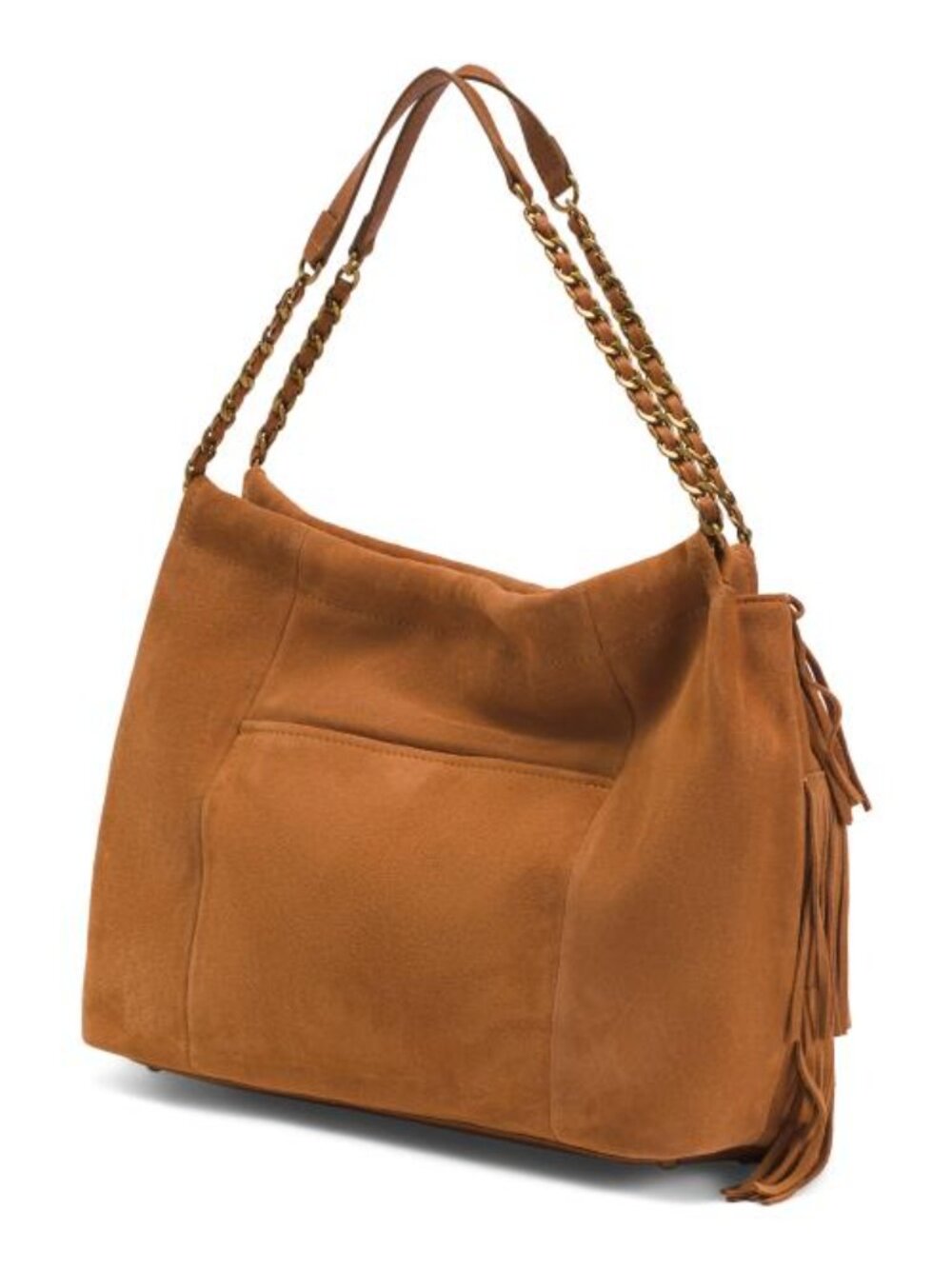AMERICAN LEATHER CO. Suede Whitman Layered Fringe Shoulder Bag - Picture 3 of 4